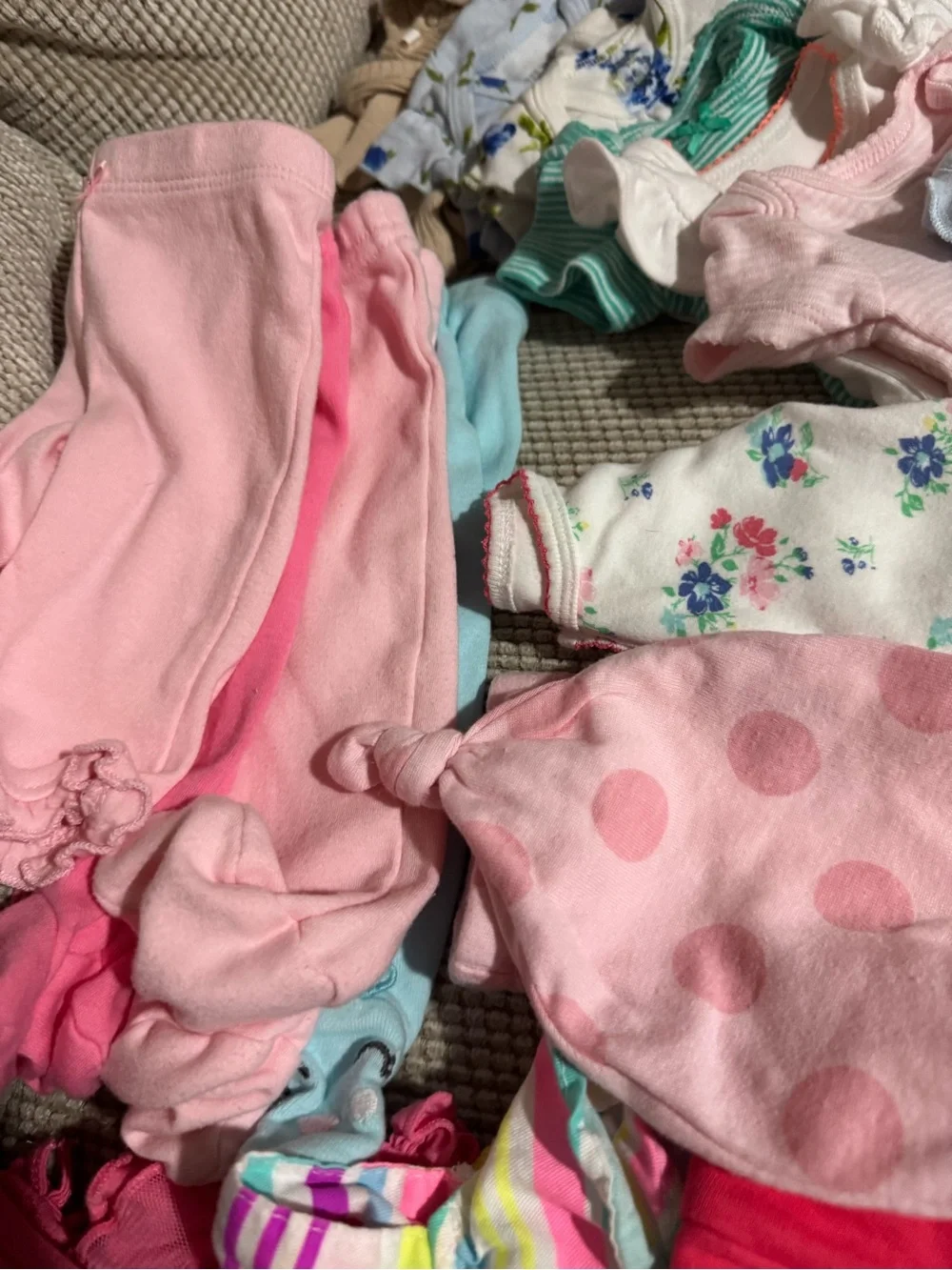 Misc Baby Girls Mixed Clothing Lot - Pink, Blue, White